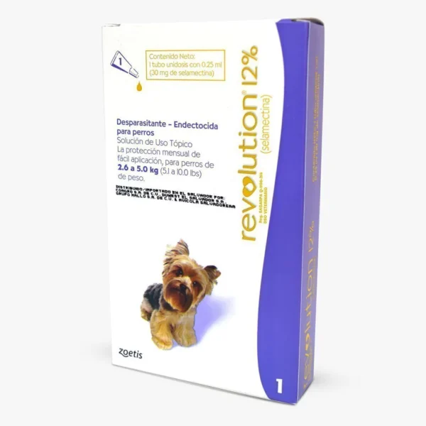 Revolution Morado para Perros 2.8–5.5 lb | Control de Pulgas, Ácaros y Parásitos Internos Productos veterinarios Zoetis Veterinaria | Envios a toda Guatemala