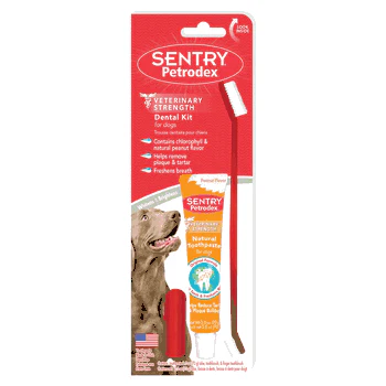 Kit Dental para Perro Sentry Petrodex | Sabor Mantequilla de Mani | Pasta + Cepillo (2.5 oz) Productos veterinarios Accesorios | Envios a toda Guatemala