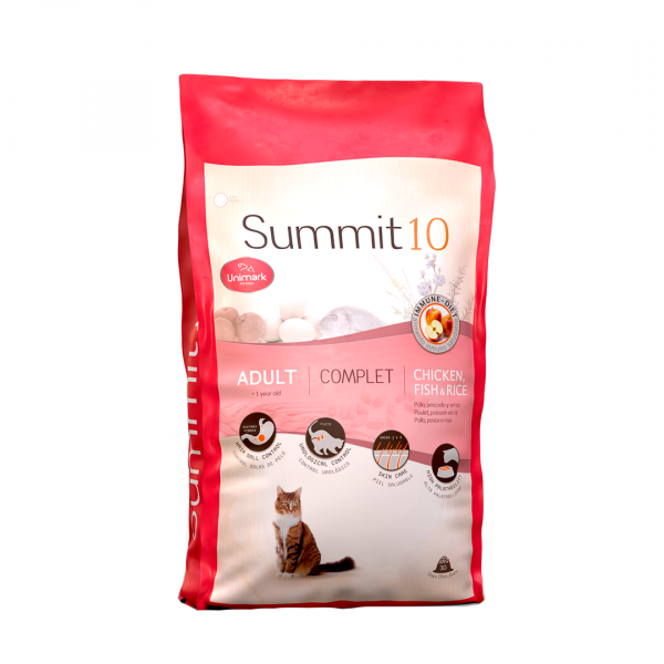 Summit 10 Adulto Pollo y Arroz para Gatos 1.5kg | Alimento Natural para Gatos Adultos Productos veterinarios Summit 10 | Envios a toda Guatemala