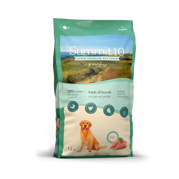 Summit 10 Grain Free Pollo y Papa 12kg | Alimento Natural Sin Granos para Perros Productos veterinarios Summit 10 | Envios a toda Guatemala