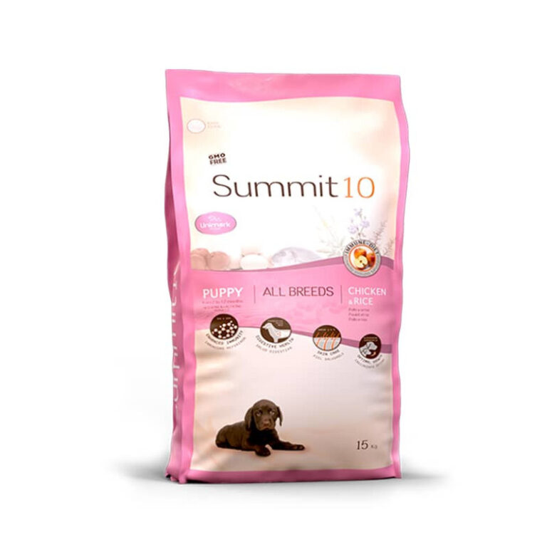 Summit 10 Puppy Pollo y Arroz 15kg | Alimento Natural para Cachorros Productos veterinarios Summit 10 | Envios a toda Guatemala