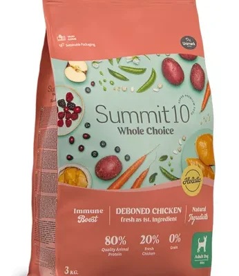 Summit 10 Whole Choice Adult Mini 800g | Alimento Integral Natural para Perros Adultos de Raza Pequeña Productos veterinarios Summit 10 | Envios a toda Guatemala