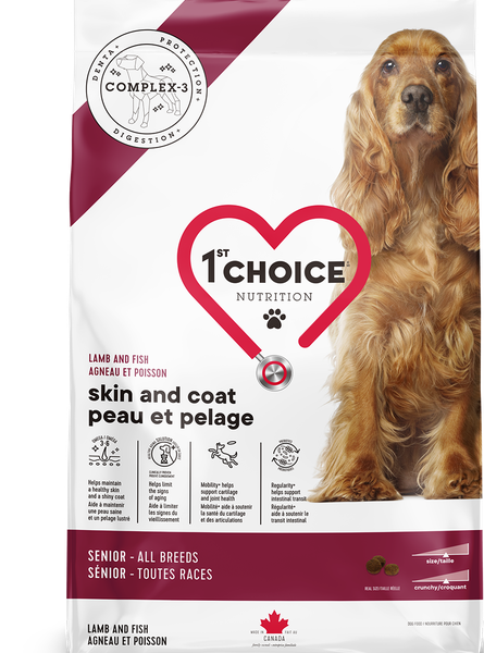 1ST CHOICE   DOG FOOD   SENIOR   AND COAT ALL BREEDS BOLSA 11 KG Productos veterinarios 1ST Choice | Envios a toda Guatemala