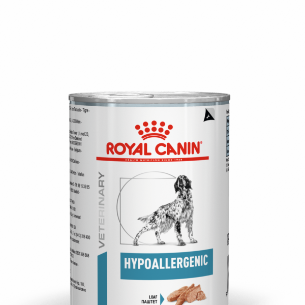 VHN CANINE HYPOALLERGENIC CAN 400G Concentrado para perros Royal Canin Productos veterinarios Royal Canin | Envios a toda Guatemala