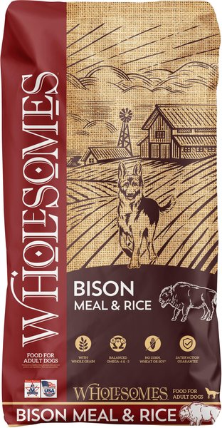 Wholesomes Bison Meal y Rice 35 lbs | Concentrado Premium para Perros en Guatemala Productos veterinarios Wholesomes | Envios a toda Guatemala