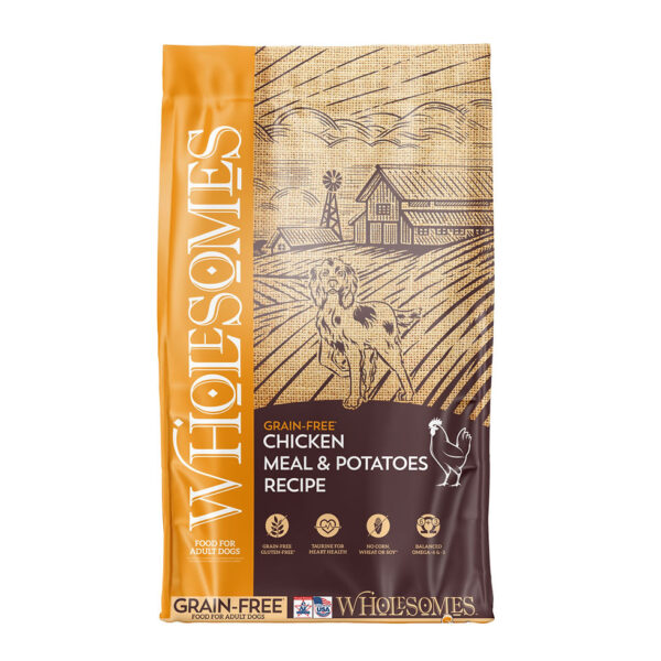 Wholesomes Chicken y Potatoes Pollo 35 lbs | Concentrado Premium para Perros en Guatemala Productos veterinarios Wholesomes | Envios a toda Guatemala