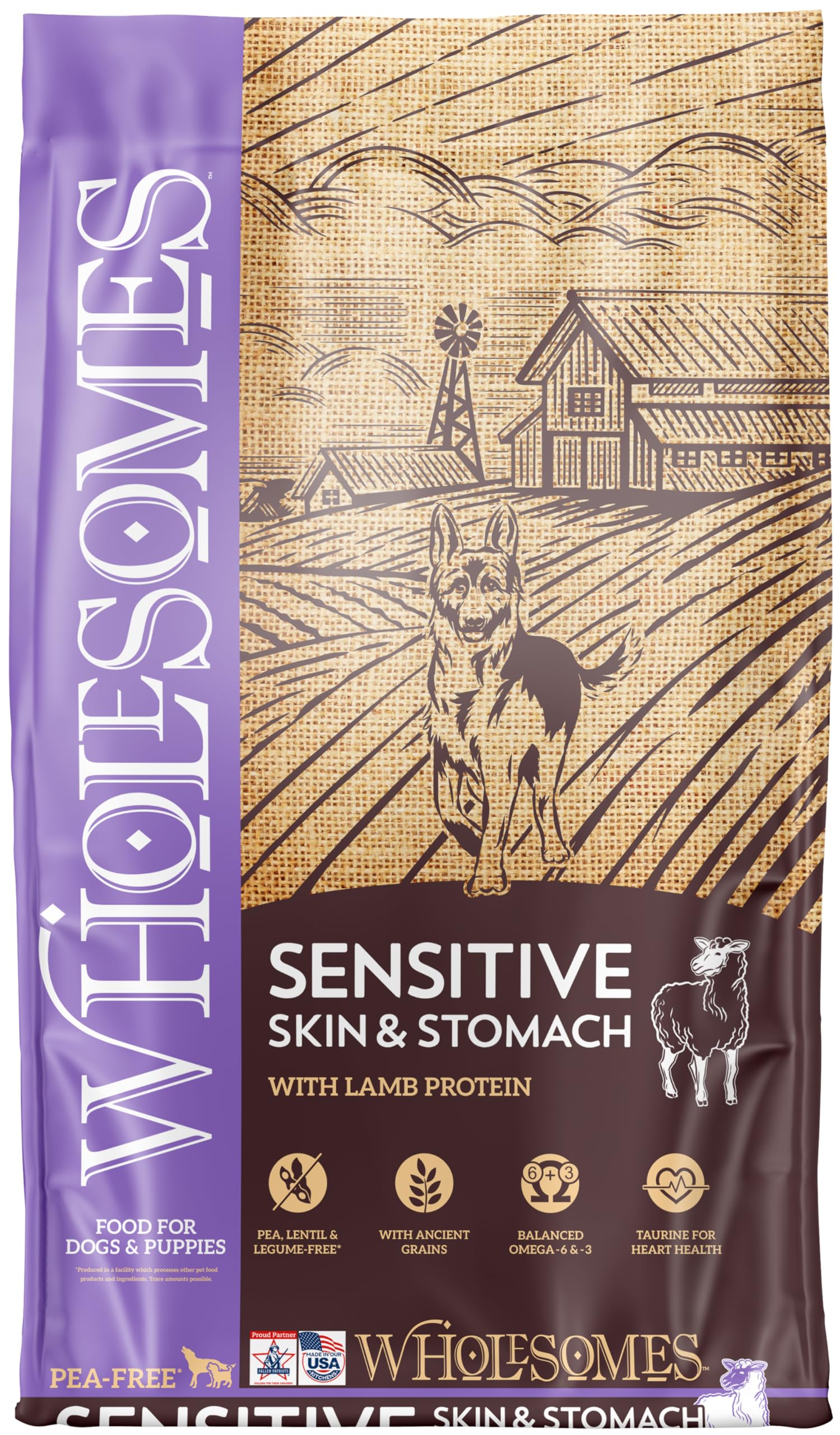 Wholesomes Sensitive Skin Cordero 30 lbs | Concentrado Premium para Perros en Guatemala Productos veterinarios Wholesomes | Envios a toda Guatemala