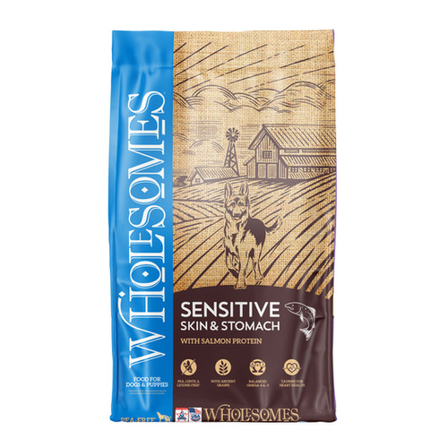 Wholesomes Sensitive Skin Salmon 30 lbs | Concentrado Premium para Perros en Guatemala Productos veterinarios Wholesomes | Envios a toda Guatemala