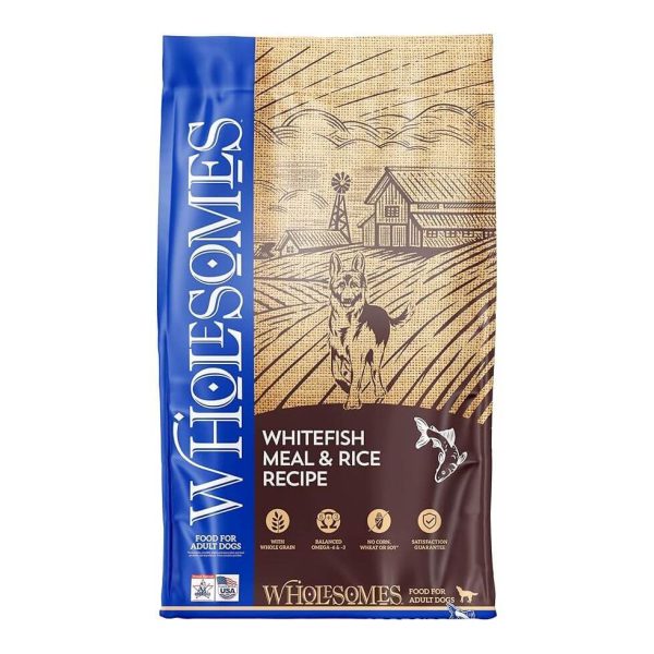 Wholesomes WhiteFish y Brown Rice 40 lbs | Concentrado Premium para Perros en Guatemala Productos veterinarios Wholesomes | Envios a toda Guatemala