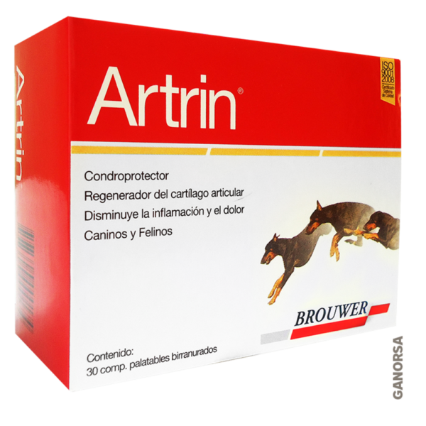 ARTRIN BLISTER X 30 COMPRIMIDOS Condoprotector disminuye la inflamacion caninos y felinos Brouwer Productos veterinarios Brouwer | Envios a toda Guatemala