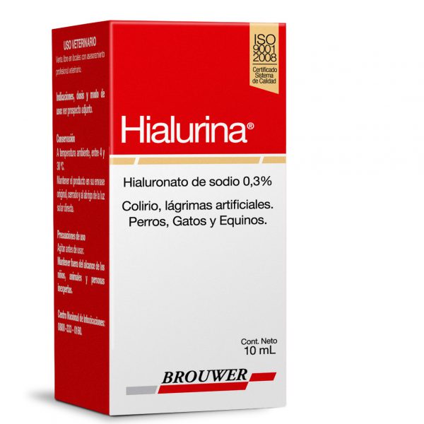 HIALURINA X 10 ML Colirio Lagrimas artificiales Haluronato de sodio Brouwer Productos veterinarios Brouwer | Envios a toda Guatemala