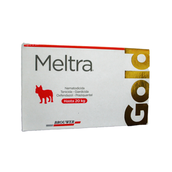 MELTRA GOLD 20 KG X 3 COMPRIMIDOS Antiparasitario interno nematodos tenias y giardias Brouwer Productos veterinarios Brouwer | Envios a toda Guatemala