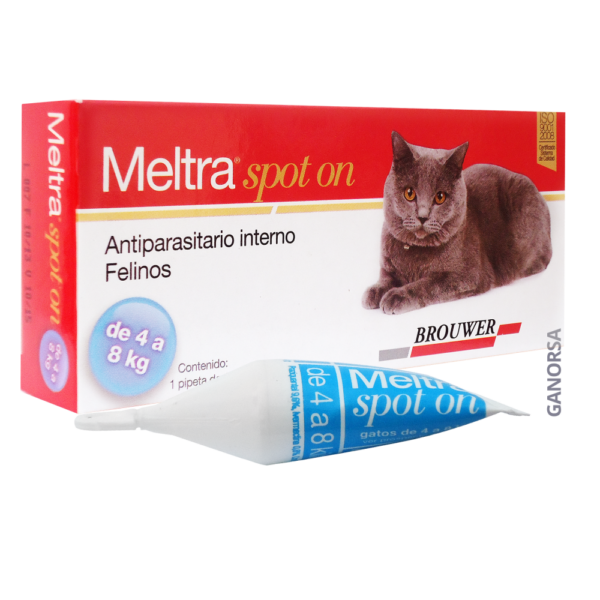 MELTRA SPOT ON GATOS 4 A 8 KG Antiparasitario interno Felinos Brouwer Productos veterinarios Brouwer | Envios a toda Guatemala