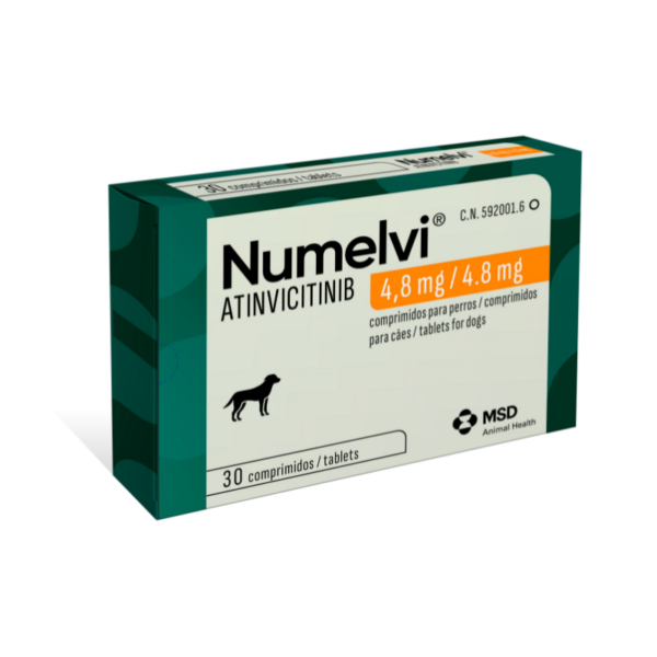 Numelvi 4.8 mg 30 tabletas Tratamiento del prurito y la inflamación en perros Productos veterinarios MSD | Envios a toda Guatemala