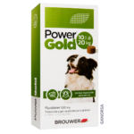POWER GOLD 500 MG 10.1 A 20 KG Fluralaner Pulguicida Garrapaticida Caninos Brouwer Productos veterinarios Brouwer | Envios a toda Guatemala