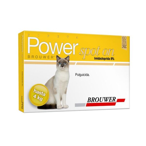 POWER SPOT ON GATOS HASTA 4KG Pulguicida Brouwer Productos veterinarios Brouwer | Envios a toda Guatemala