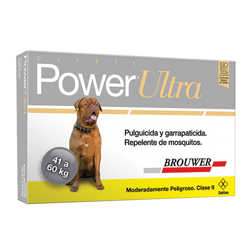 POWER ULTRA 41 A 60 KG  Pulguicida Garrapaticida Repelente de mosquitos Brouwer Productos veterinarios Brouwer | Envios a toda Guatemala