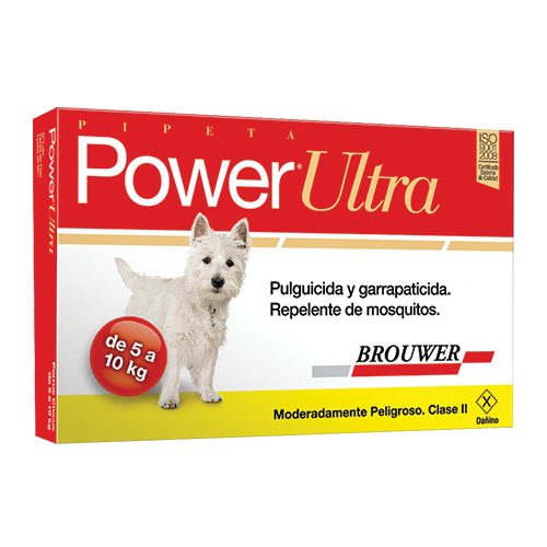 POWER ULTRA 5 A 10 KILOS Pulguicida Garrapaticida Repelente de mosquitos Brouwer Productos veterinarios Brouwer | Envios a toda Guatemala
