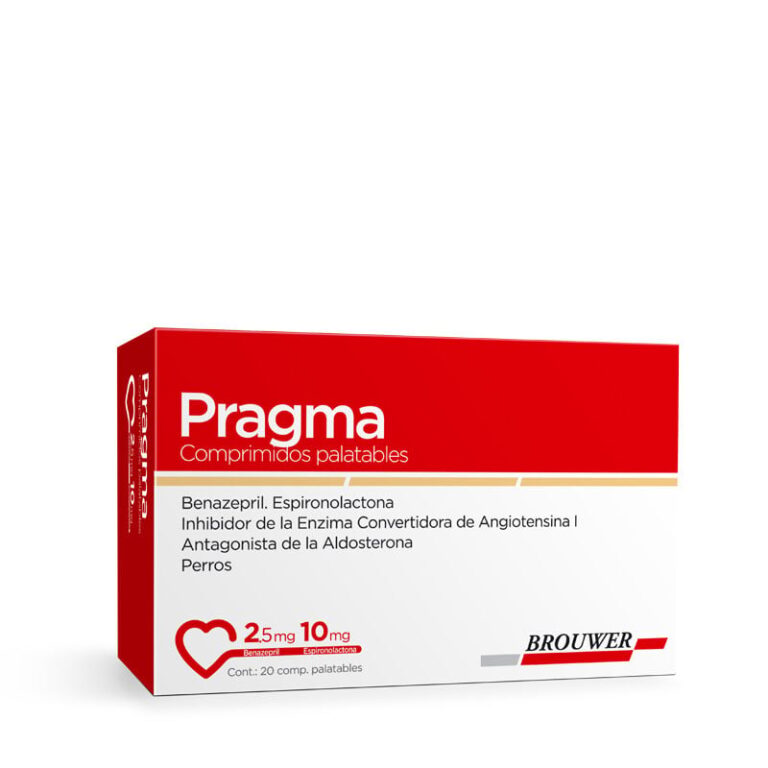 PRAGMA 10 MG X 20 COMPRIMIDOS Tratamiento de insuficiencia cardiaca en perros Brouwer Productos veterinarios Brouwer | Envios a toda Guatemala