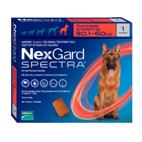 NEXGARD SPECTRA XL Contra pulgas y garrapatas Tableta Masticable Afoxolaner Productos veterinarios Boehringer Ingelheim | Envios a toda Guatemala
