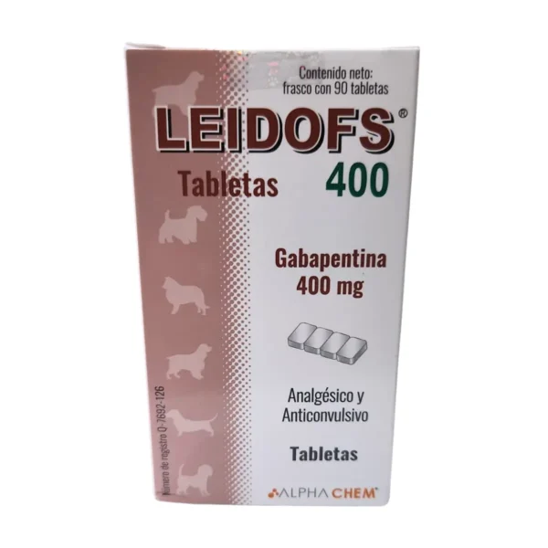 LEIDOFS 400 MG 90 TABLETAS Gabapentina Analgesivo y anticonvulsivo Productos veterinarios  | Envios a toda Guatemala