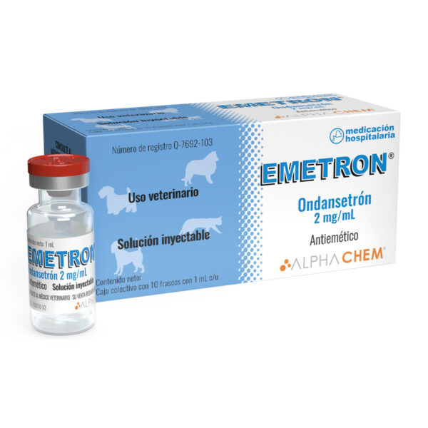 Ometrón 1 ml  Ondansetrón 2 mg 10 Frascos tratamiento de náuseas y emesis Productos veterinarios  | Envios a toda Guatemala