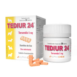Tediur 24 5mg 30 tabletas tratamiento del edema asociado a insuficiencia cardíaca Productos veterinarios  | Envios a toda Guatemala