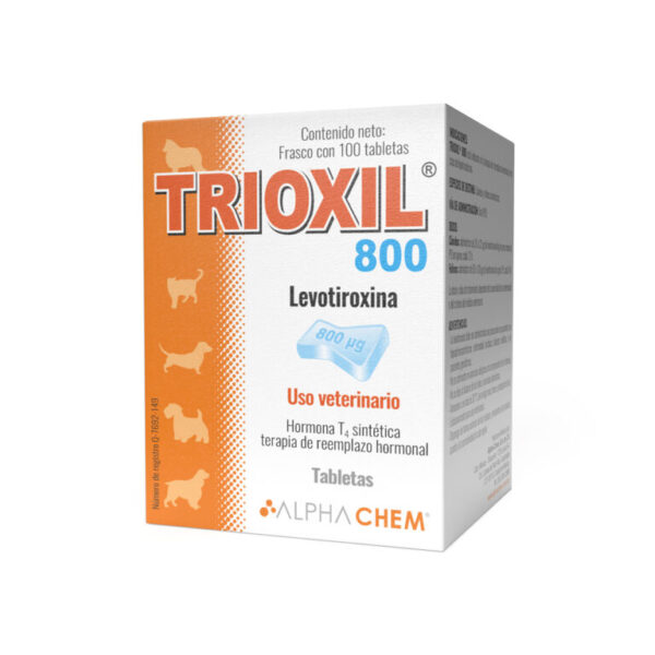 Trioxil, 900µg, levotiroxina deficiencia de la tiroides Frasco 100 tabletas Productos veterinarios  | Envios a toda Guatemala