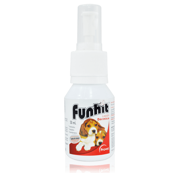 Funhit Triconjugado Tópico Antibacteriano, Antifúngico y Antiinflamatorio Frasco 50 ml Productos veterinarios  | Envios a toda Guatemala