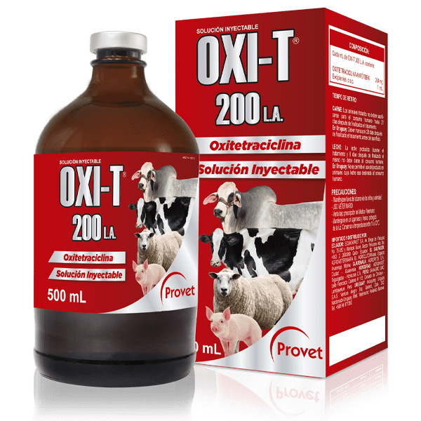 Oxi-T 200 L.A. Provet Oxitetraciclina de Acción Prolongada Productos veterinarios  | Envios a toda Guatemala