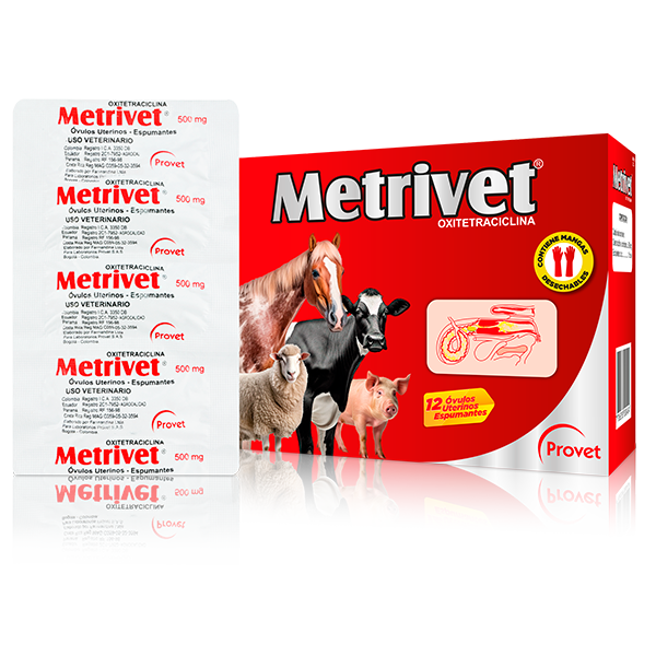 Metrivet Óvulos Provet Caja x 12 Tratamiento Infecciones Uterinas Bovinas Productos veterinarios  | Envios a toda Guatemala