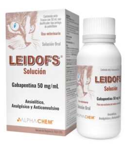 Leidofs para gatos Solución oral Gabapentina 50ml Ansiolitico Analgesico y Anticonvulsivo Productos veterinarios  | Envios a toda Guatemala