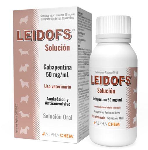 Leidofs para perros Solución oral Gabapentina 50ml Ansiolitico Analgesico y Anticonvulsivo Productos veterinarios  | Envios a toda Guatemala