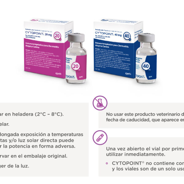 Cytopoint 10 mg 2 viales tratamiento de dermatitis alérgicas en perros Lokivetmab Productos veterinarios  | Envios a toda Guatemala