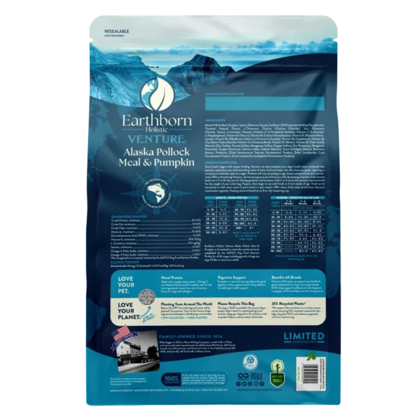 Earthborn Venture Alaska Pollock Meal & Pumpkin 4 lb Alimento Premium para Perros Sin Granos Alta Digestibilidad Productos veterinarios  | Envios a toda Guatemala