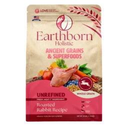 Earthborn Unrefined Roasted Rabbit Recipe Alimento Natural Premium para Perros Sin Granos Alta Proteína 4 lbs Productos veterinarios  | Envios a toda Guatemala