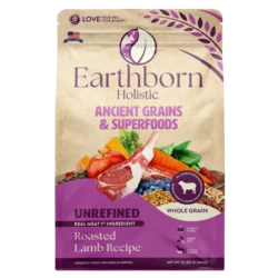 Earthborn Unrefined Roasted Lamb Recipe 4 lb Alimento Premium para Perros Sin Granos Alta Proteína Productos veterinarios  | Envios a toda Guatemala