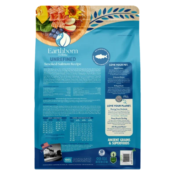 Earthborn Unrefined Smoked Salmon Recipe 4 lb Alimento Premium para Perros Sin Granos Omega 3 Piel y Pelaje Productos veterinarios  | Envios a toda Guatemala