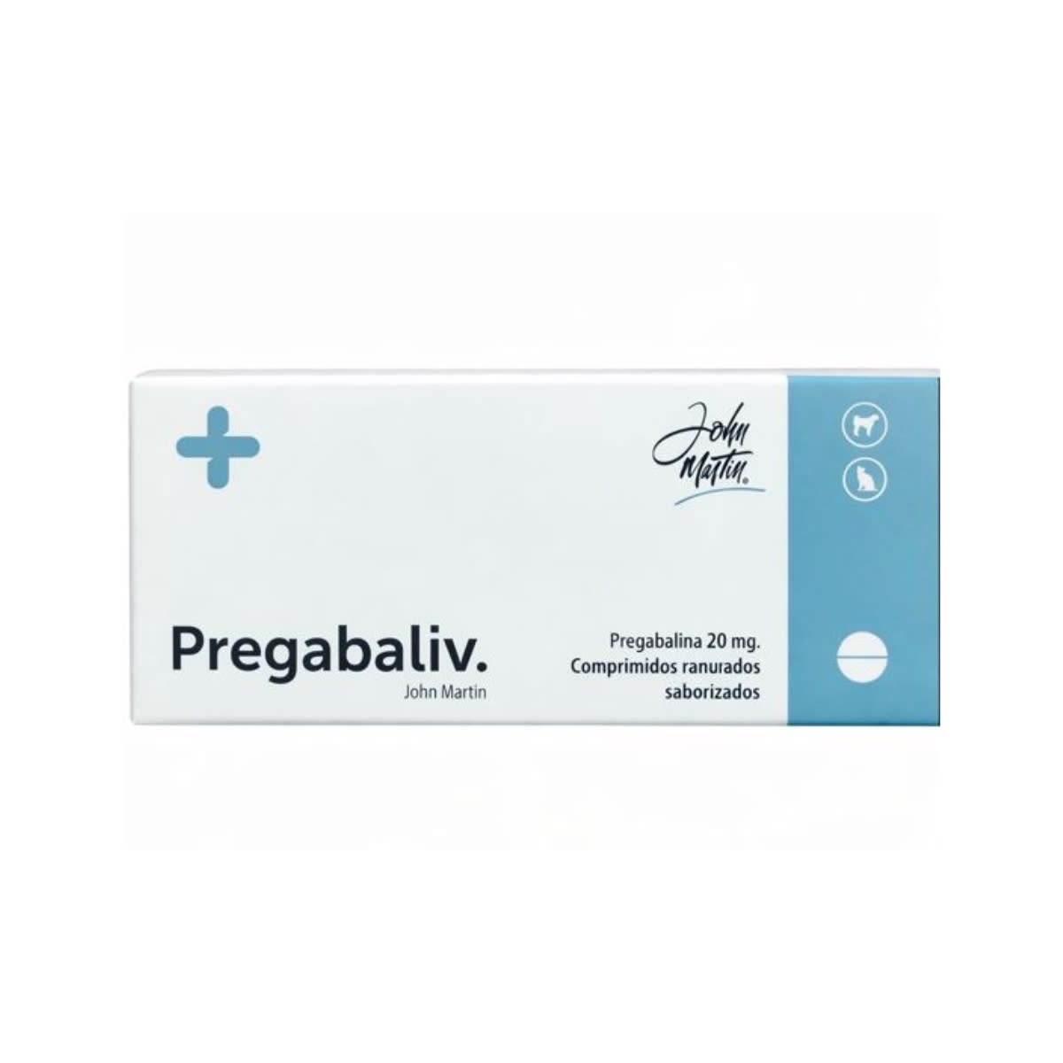 Pregaliv 20 mg 20 comprimidos John Martin Alivio del dolor neuropático y ansiedad Productos veterinarios John Martin | Envios a toda Guatemala