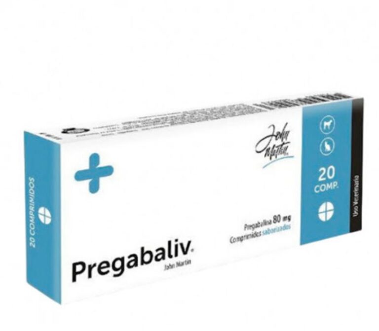 Pregaliv 80 mg 20 comprimidos John Martin Alivio del dolor neuropático y ansiedad Productos veterinarios John Martin | Envios a toda Guatemala