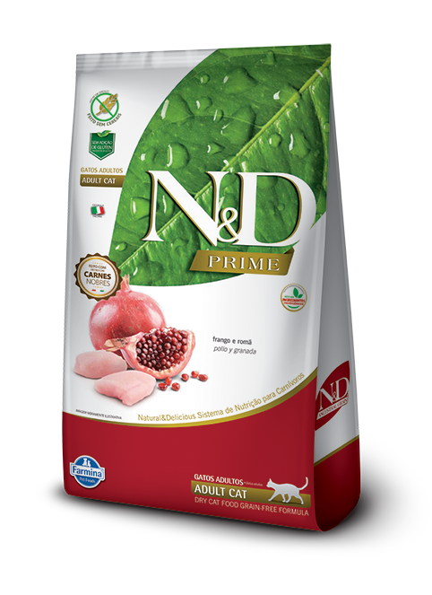 N&D Farmina Prime Grain Free Gato Pollo y Granada Adulto 1.5kg Productos veterinarios N&D | Envios a toda Guatemala