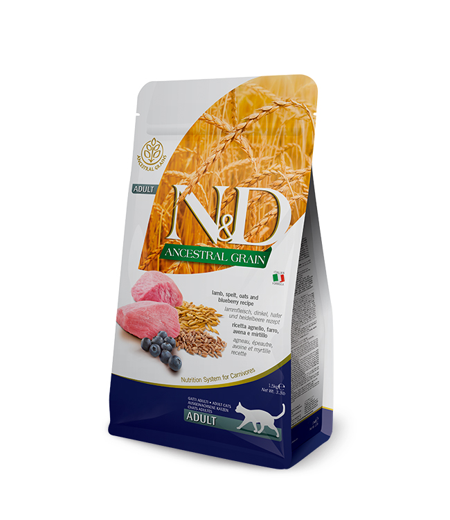 N&D Farmina Ancestral Grain Gato Cordero y Arandano Adulto 7.5kg Productos veterinarios N&D | Envios a toda Guatemala