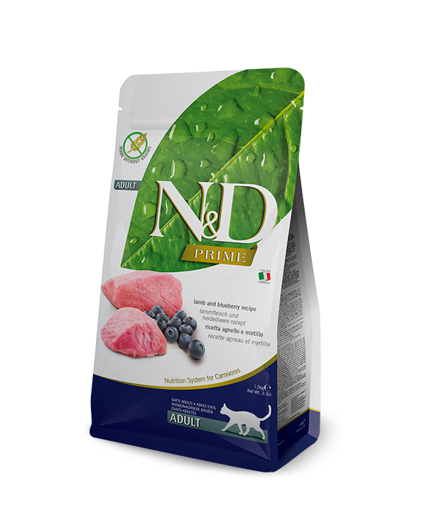 N&D Farmina Prime Grain Free Gato Cordero y Arandano Adulto 7.5kg Productos veterinarios N&D | Envios a toda Guatemala