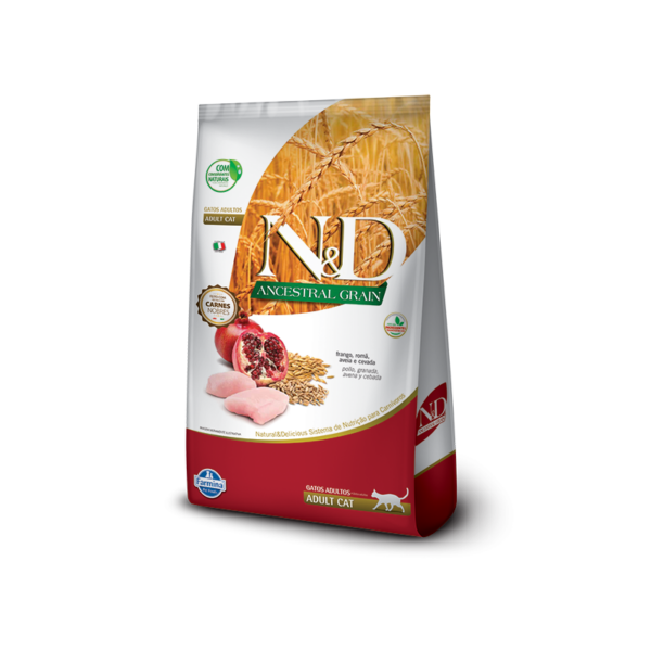 N&D Farmina Ancestral Grain Gato Pollo y Granada Adulto 1.5kg Productos veterinarios N&D | Envios a toda Guatemala